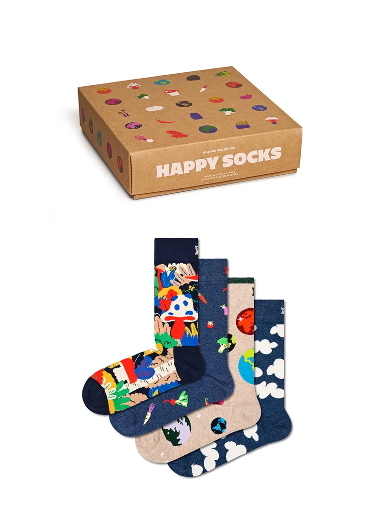 هابي سوكس 4-PACK WILD AND FREE SOCKS GIFT SET