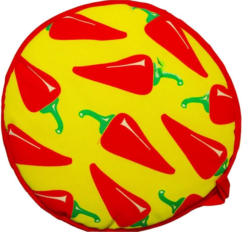 MR Tortilla Warmer 10 THE Best and Quickest Bread Warmer Insulated Cotton Fabric Pouch Keeps Warm for One Hour After Just 45 Seconds in the Microwave 10Inch Peppers