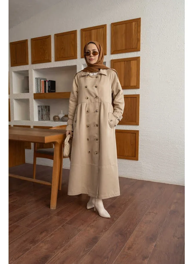 Neways 6632-REGLAN Sleeved Pleated Lens Jacket Beige