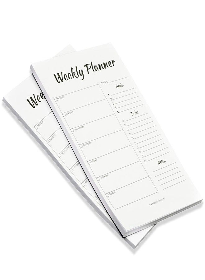 COI Weekly Goal Planner Notepad Set of 2 – 5.5 × 8.5 in Undated To Do List Writing Pad, 50 Tear-Off Sheets per Pad, 70 GSM Bleed-Resistant Paper, Productivity Desk Memo Pad for Home Office & Task Management - Image 3