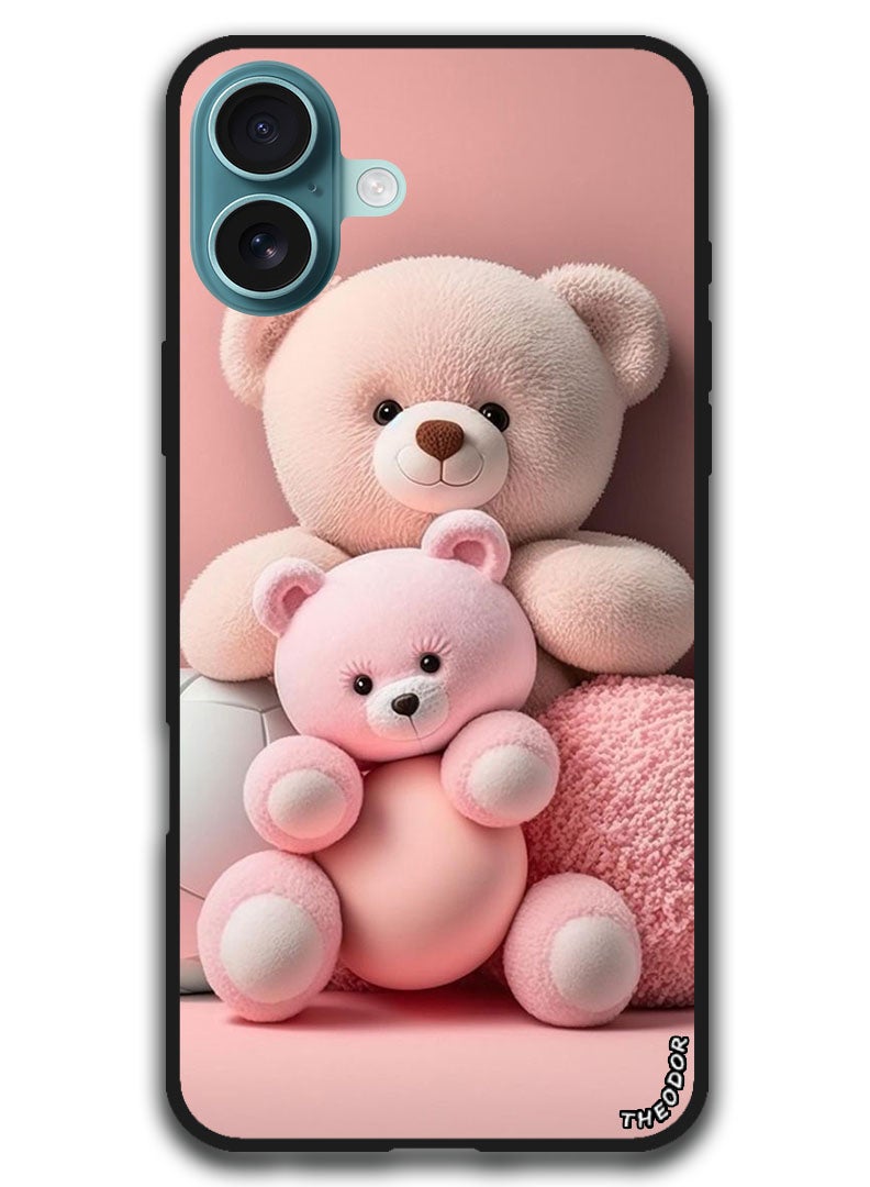 Theodor Protective Case Anti Scratch Shock Proof Bumper Cover For iPhone 16 Plus (6.7)-inch Teddies - Image 1