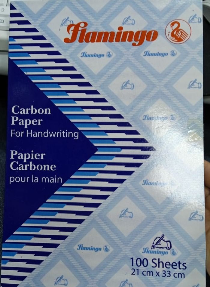 Flamingo Carbon Paper Blue 100Sheets 21Cmx33Cm - Image 1