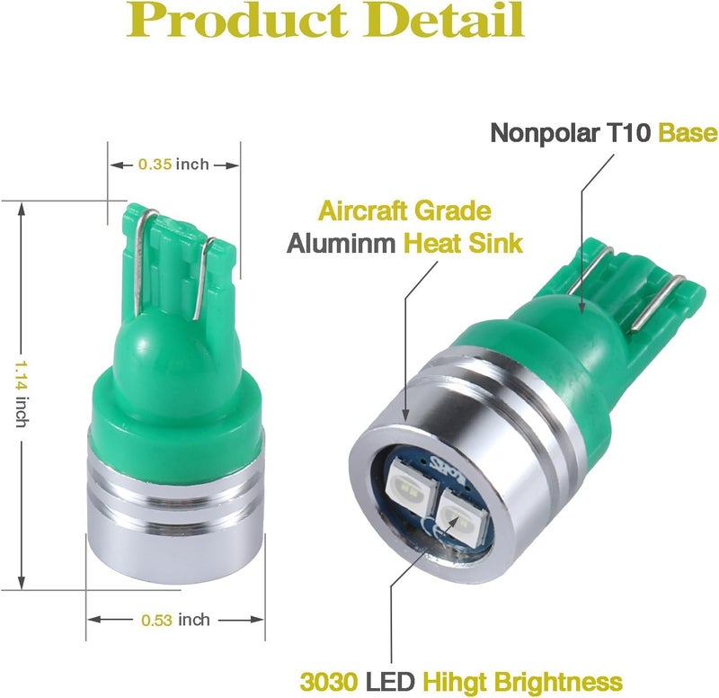iBrightstar High Mount Stop Light 3rd Third Stop Lights Fit for Chevrolet Dodge Ford GMC Honda Nissan Toyota Truck, Green - Image 2
