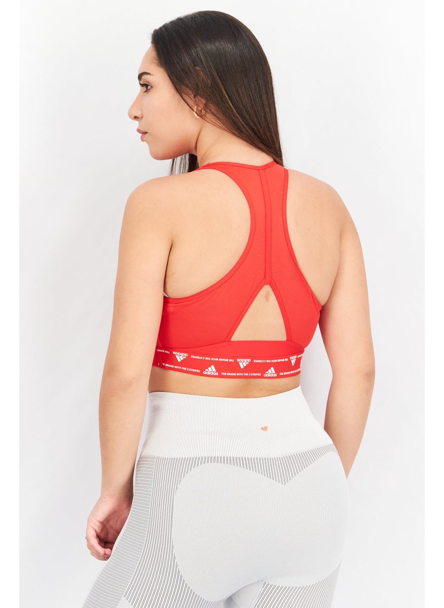 Adidas Women Non Padded Training Sports Bra, Red  - Image 4