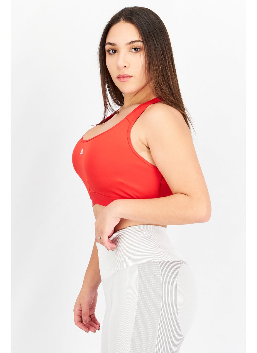 Adidas Women Non Padded Training Sports Bra, Red  - Image 2