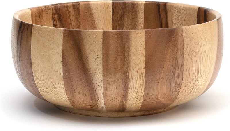 Lipper International 1268 Acacia Sunburst Serving Bowl SaladforOne 788 Single Bowl - Image 1