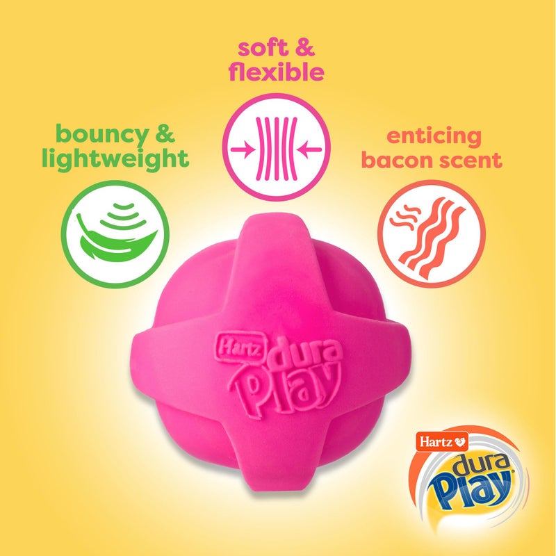 Hartz DuraPlay Bacon Scented Dog Toys, Small (Assorted Color) - Image 3