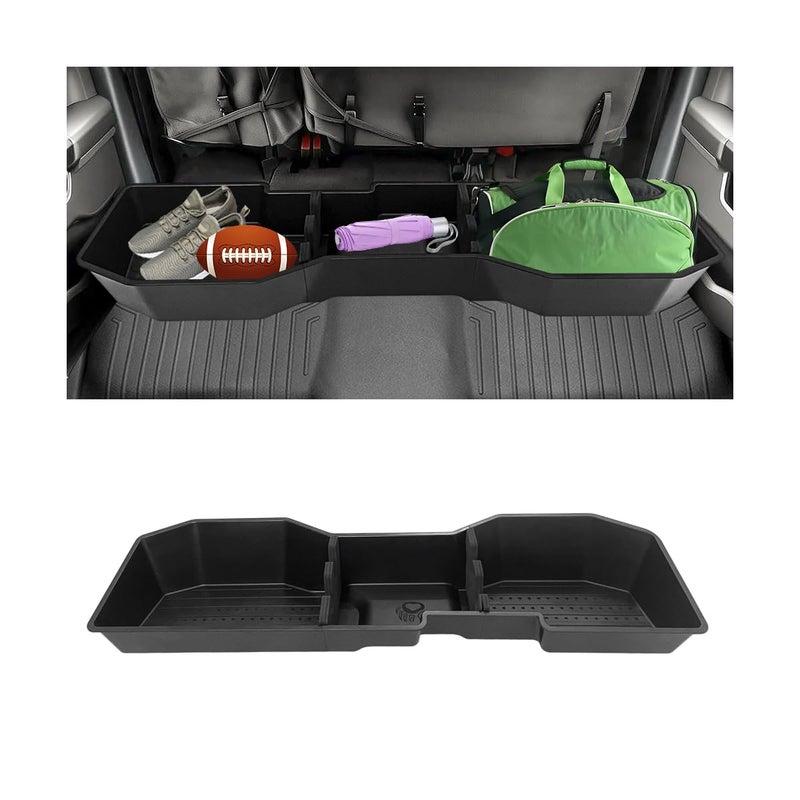 MAXDOM LLC MAXDOM Under Seat Storage Fit for (2007-2018) Chevy Silverado 1500/GMC Sierra 1500 (2007-2019) 2500HD 3500HD Crew Cab Rear Underseat Organizer Box - Image 1