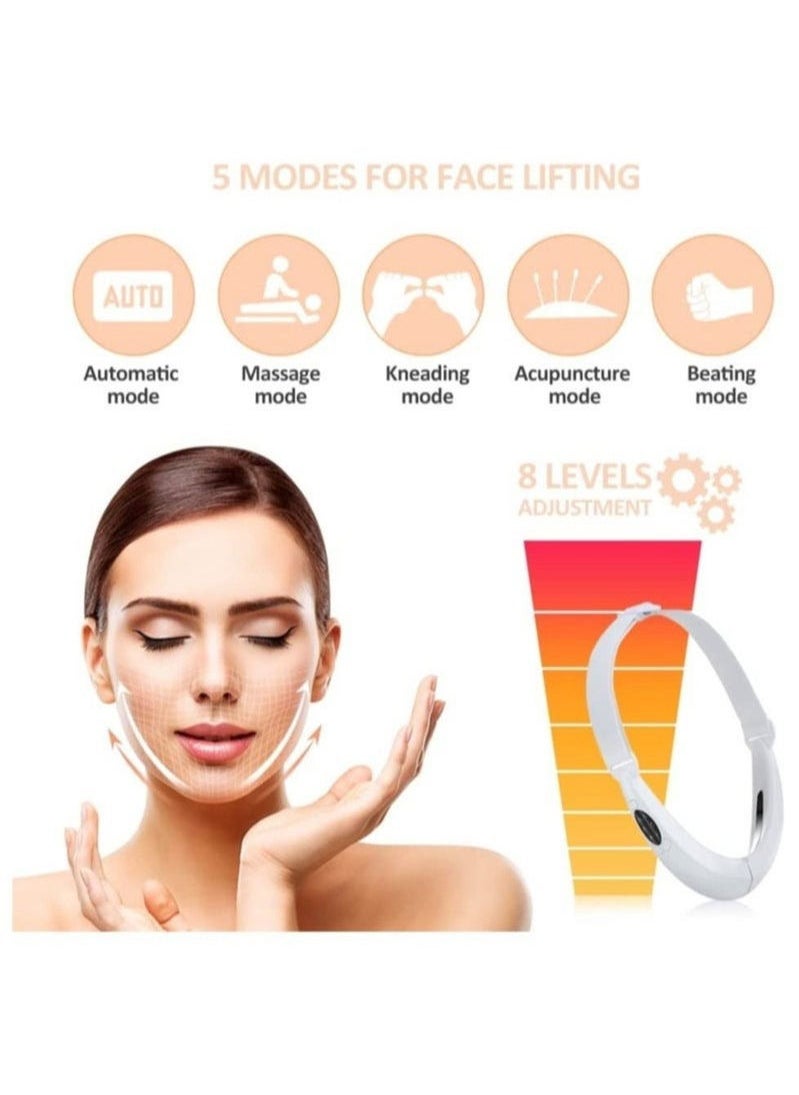 Generic - Electric V Face Shaping Massager Facial Lifting Belt Strap Beauty Device Red Blu-Ray Double Chin Removal - Image 1