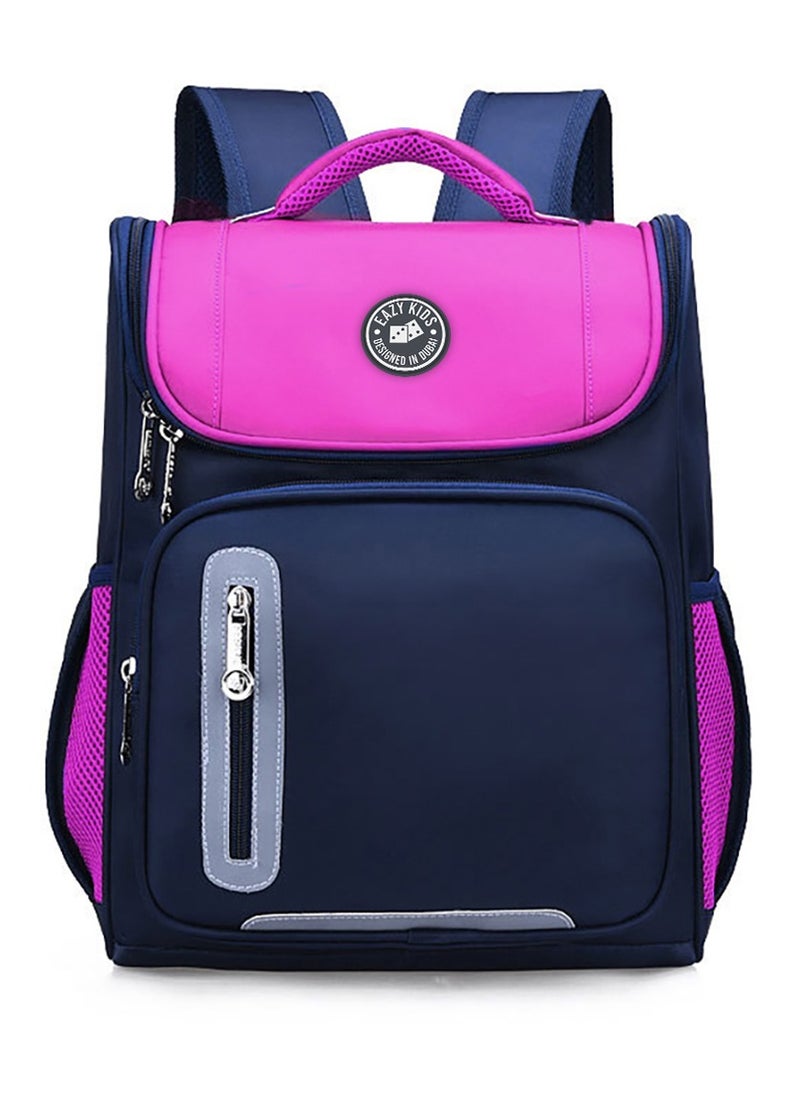 Eazy Kids Ergonomic School Bag-Pink  - Image 1