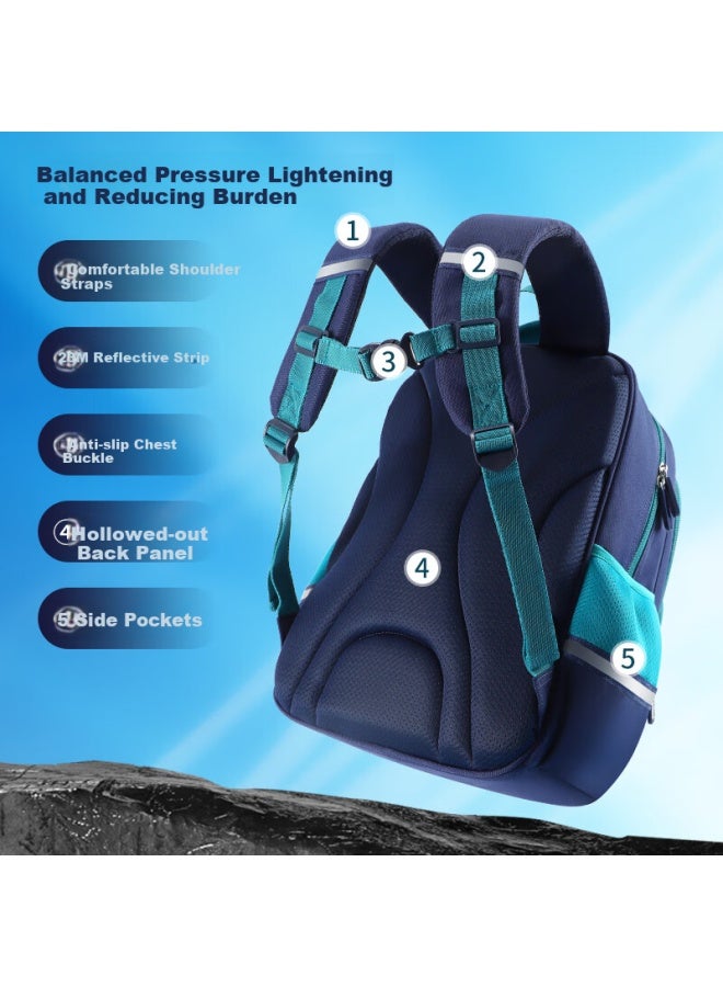 Ultraman Backpack For Primary School Boys, Grade 1-4, Wear-resistant, Large Capacity, Spine Protection, Lightweight, Hidden Red - Image 2