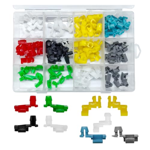 YoRise 80PCS Car Door Lock Rod Clips Assortment Kit Universal Left Right Door Handle Rod End Clip Replacement Automotive Hood Latch Locking Push Clip Retainer for CarsTrucksSUVs Multicolor - Image 1