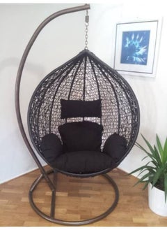 Sampa Rattan Swing – Single-Seat Comfort with a Touch of Elegance.