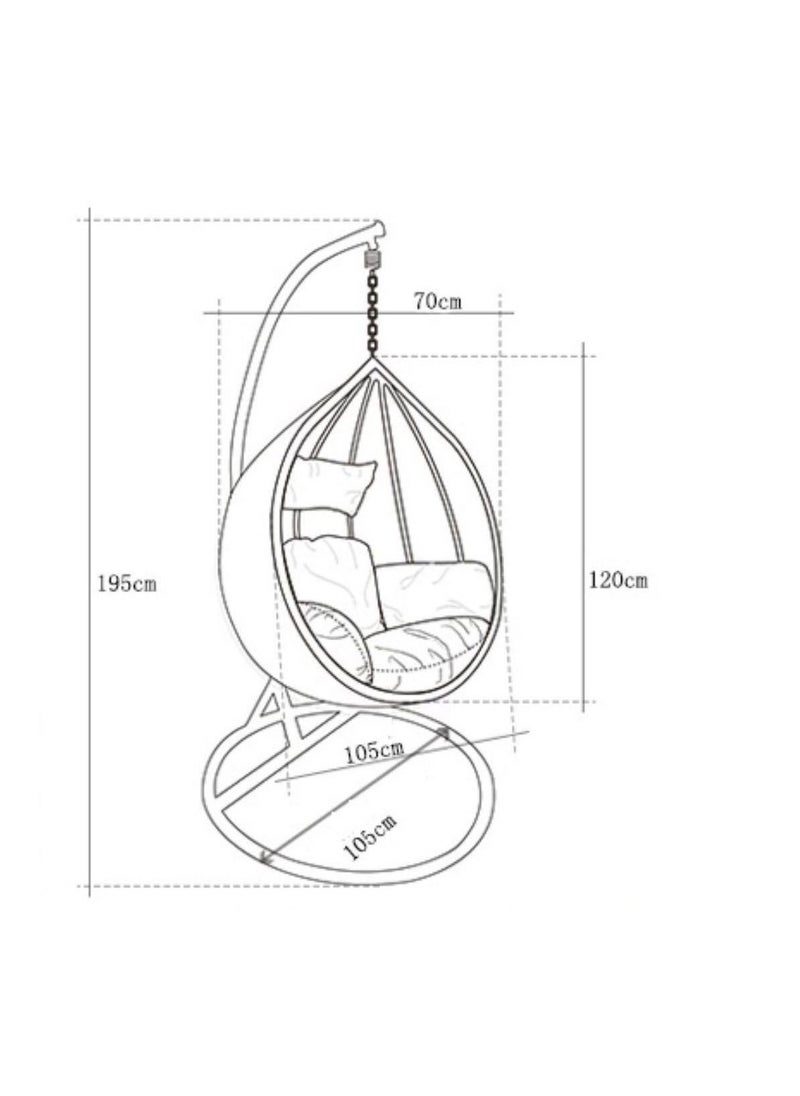 Sampa Rattan - Sampa Rattan Swing – Single-Seat Comfort with a Touch of Elegance. - Image 1