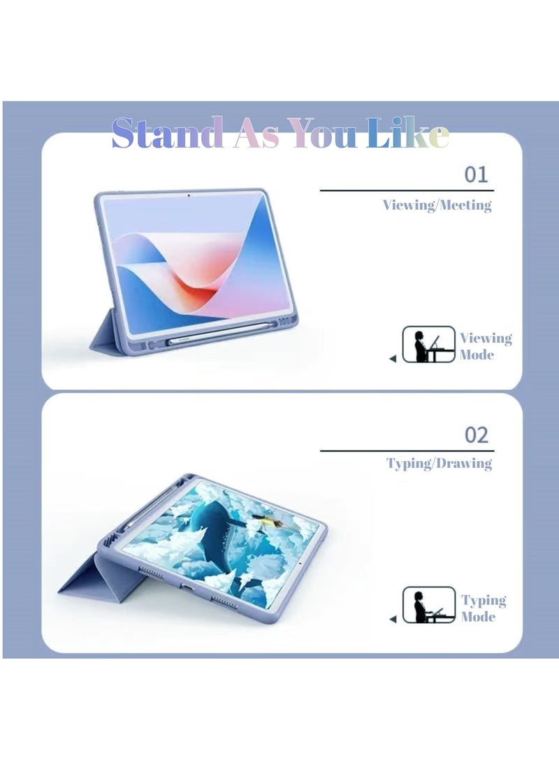 Fankalo Tablet Case for Huawei MatePad 11.5S 2025/2024 with Pen Holder, Soft TPU Tri-Fold Stand Protective Tablet Cover, Support Pen Charging, Auto Wake/Sleep (Purple) - Image 2