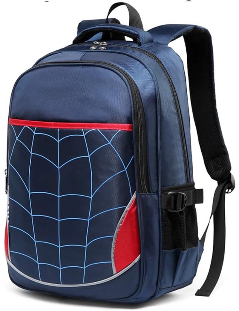 BLUEFAIRY Kids Backpack for Boys Kindergarten Elementary Primary School Bookbags Back to School Bags with Large Campartments Mochilas para Escolares NiÃ±os 17" Dark Blue - Image 1