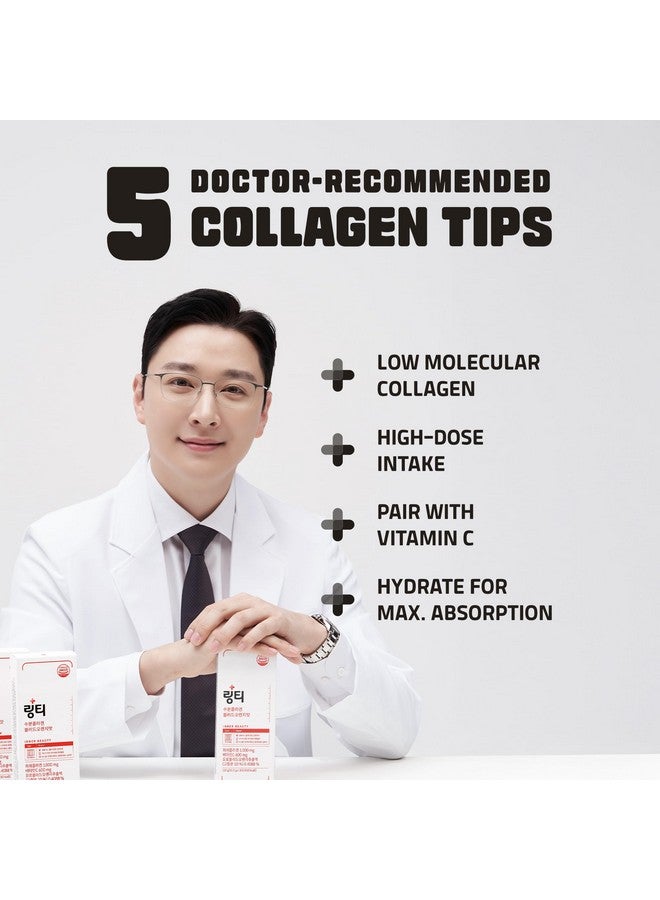 LINGTEA Doctor Developed Hydration Aqua Collagen Drink Mix -Blood Orange Flavor | 1,000mg Ultra-Micro Collagen | Maximum Absorption | Rapid Hydration | Vitamin C | Anti-Aging | Skin Health | 10 Count - Image 3