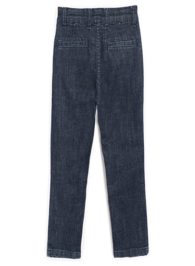شيري كرامبل بنطلون جينز عادي للبنات الصغيرات بنقشة الكرز (Ctws-Dtrs-6180Nblu_Navy Blue_12-18 Months) - Image 2