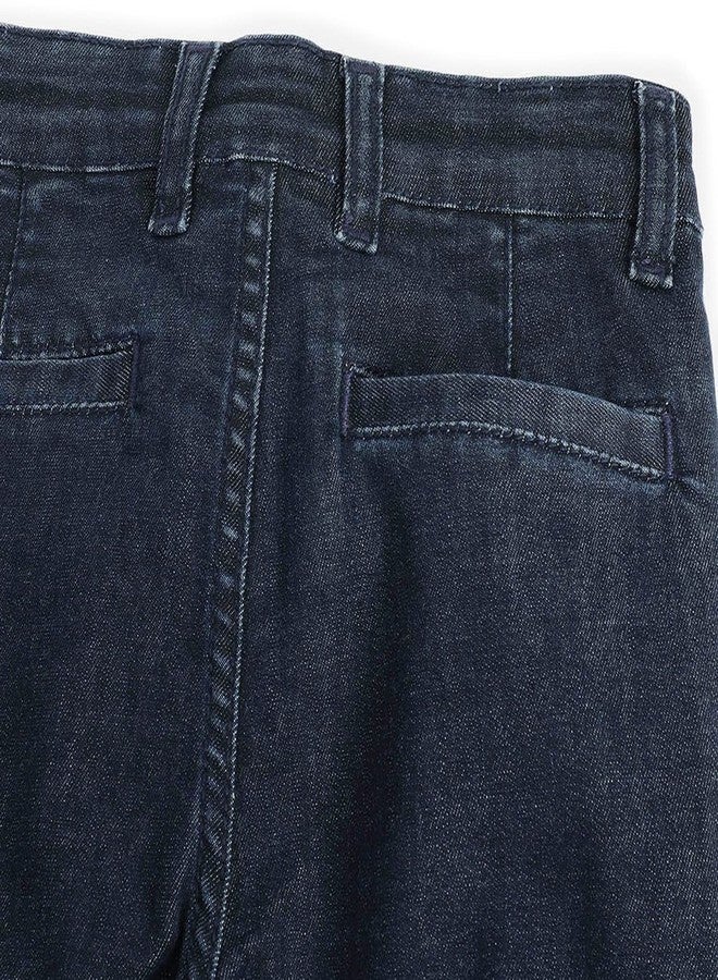 شيري كرامبل بنطلون جينز عادي للبنات الصغيرات بنقشة الكرز (Ctws-Dtrs-6180Nblu_Navy Blue_12-18 Months) - Image 4
