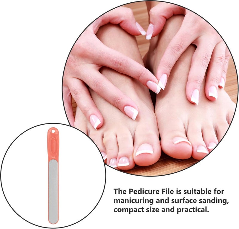 Zerodeko Stainless Steel Nail Files Nail File Buffer Metal Manicure Tool Polishing Nordic Orange Color Adults Professionals - Image 2