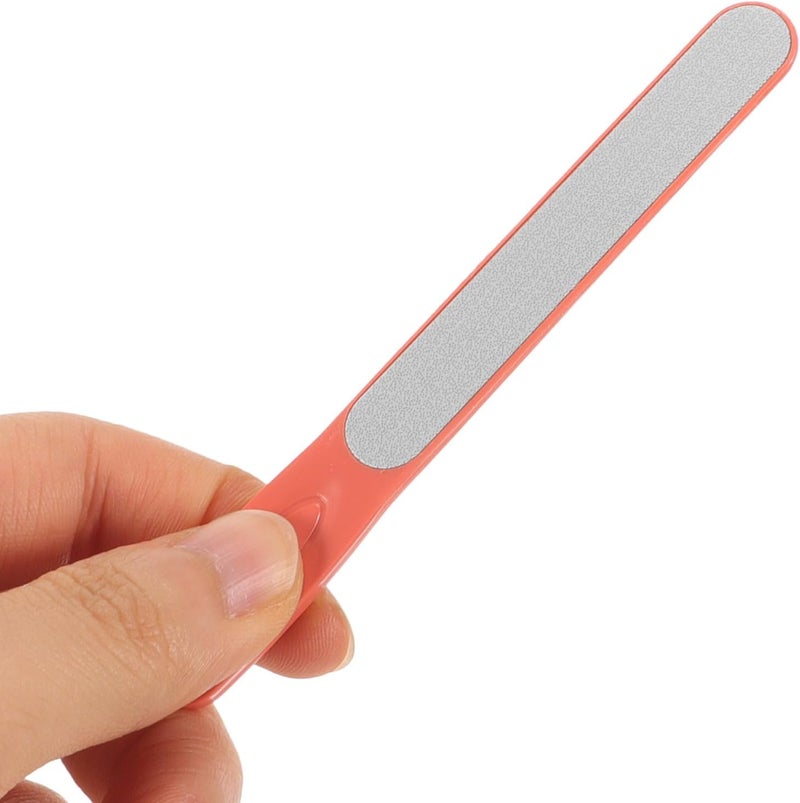Zerodeko Stainless Steel Nail Files Nail File Buffer Metal Manicure Tool Polishing Nordic Orange Color Adults Professionals - Image 3