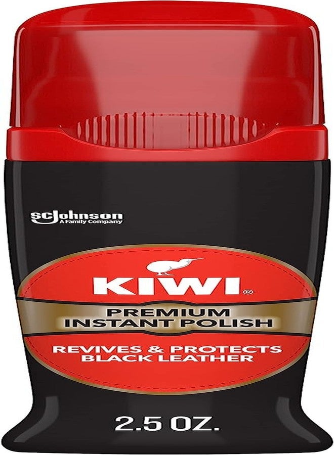Kiwi Instant Shine & Protect Liquid Shoe Polish, Black, 1 Bottle with Sponge Applicator, 2.5 oz, Pack of 1 - Image 1
