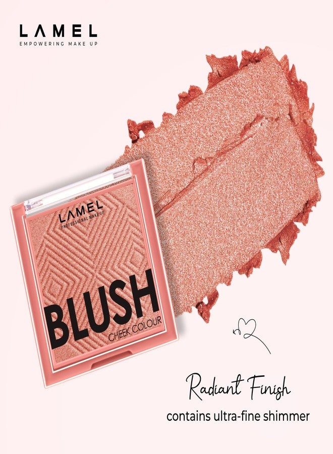 Lamel- Blush cheek colour 402- Rouge|Richly pigmented | Matte finish | Soft, silky texture |Blends easily |Universally flattering shades |3.8gm - Image 5