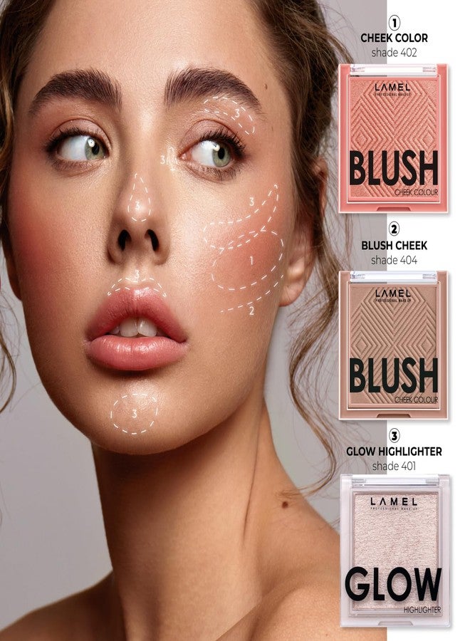Lamel- Blush cheek colour 402- Rouge|Richly pigmented | Matte finish | Soft, silky texture |Blends easily |Universally flattering shades |3.8gm - Image 4