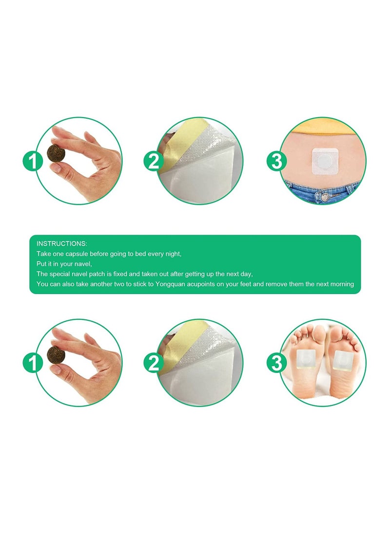 Generic - Belly Sticker Natural Wormwood Navel Patch for Women and Men Moxibustion Belly Button Patch Herbal Abdomen Waist Belly Patch - Image 1
