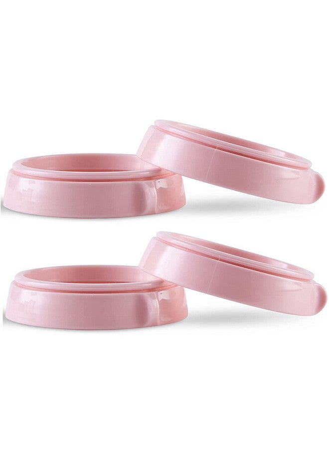 ROMIRUS Bottle Collars Rings Replacement For Comotomo Baby Feeding Bottles 4 Count (Pink) - Image 1