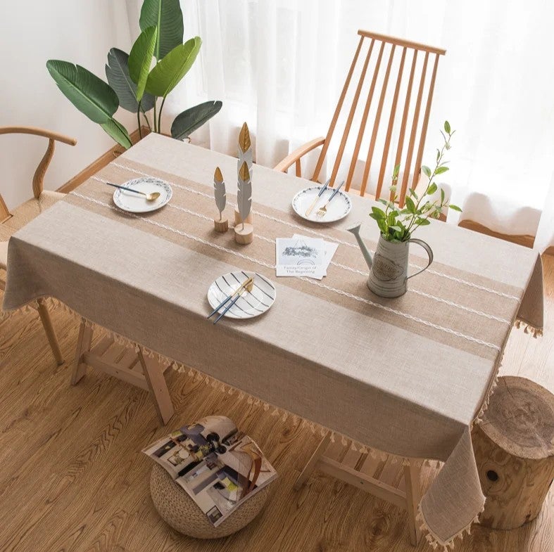 Y&D Nordic Style Tablecloth – 60% Cotton, 5% Linen, 25% Polyester Blend Printed Table Runner for Dining Table & Coffee Table, Christmas Holiday Decor - Image 5