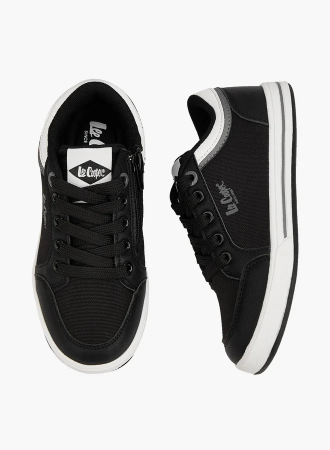Lee Cooper Boys' Panelled Lace-Up Sneakers