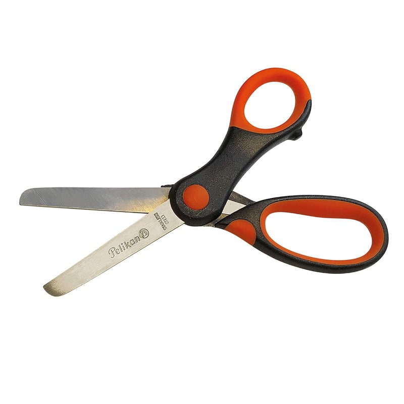 Pelikan 804851 Kids School Scissors (13cm) – Right-Handed Ergonomic Soft Grip, Stainless Steel Blades with Rounded Tip - Assorted - Image 2