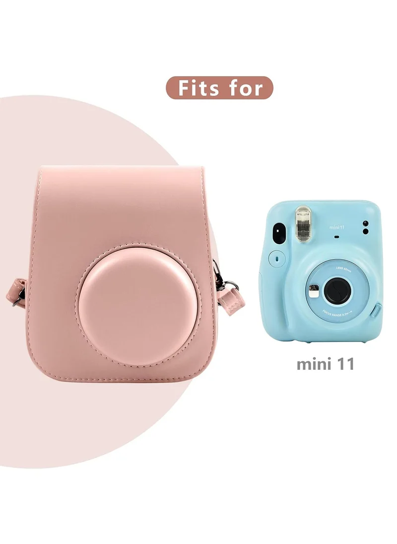 Sharpdo Portable Instant Camera Case, Compatible with Fujifilm Instax Mini 11 Instant Camera, with Accessory Pouch and Adjustable Shoulder Strap