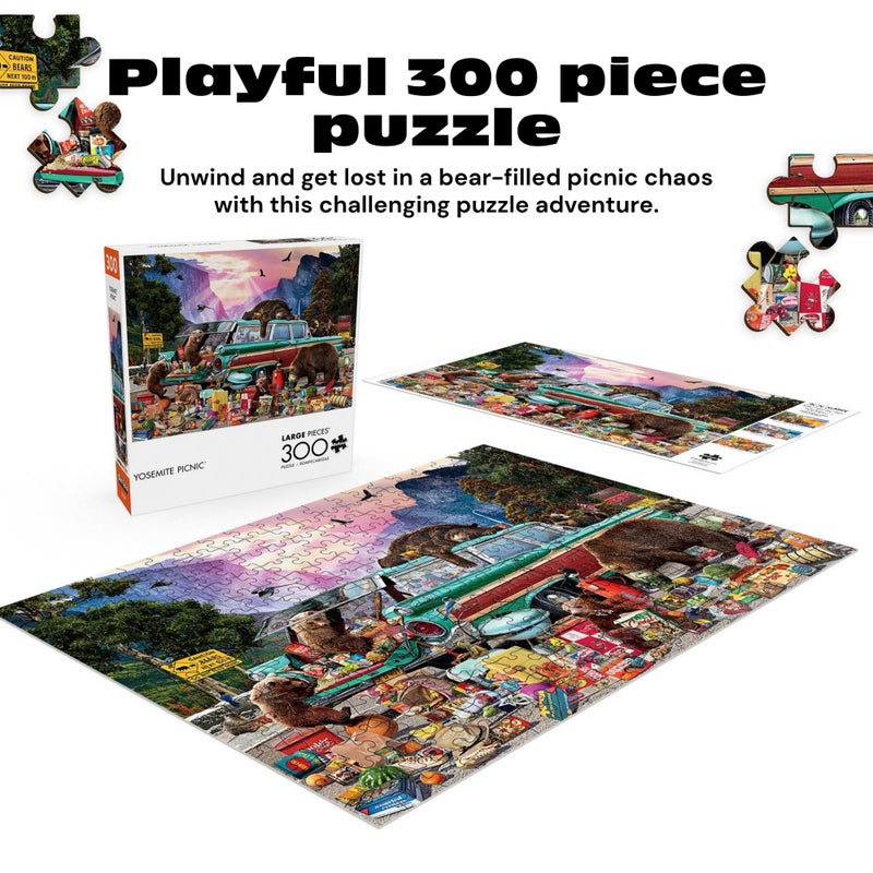 Buffalo Games - Garry Walton - Yosemite Picnic - 300 Piece Jigsaw Puzzle for Adults - Challenging Puzzle Perfect for Game Nights - Finished Puzzle Size is 21.25 x 15.00 - Image 4