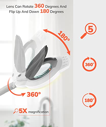 TASALON Professional 2 in 1 Facial Steamer With 5X Magnifying Foldable Arm, Ozone Mist Steamer for Face, Salon Spa Beauty Skin Care Equipment - Image 5