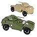 Tim Mee Toy TimMee Recon Patrol Armored Cars OD Green Tan Plastic Army Men Scout Vehicles - Image 2