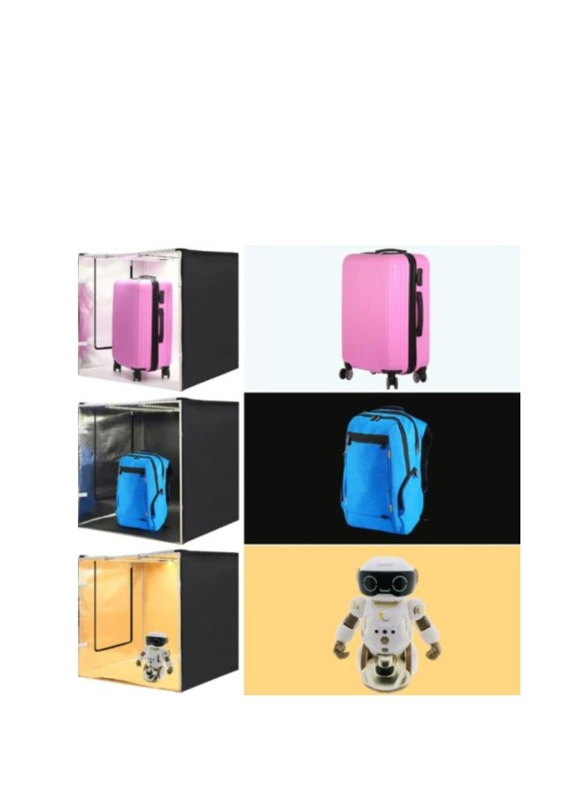 Promage 80cm Portable Studio Box with 80W 9050LM White LED & 3 Color Backdrops (5080UK) - Image 2