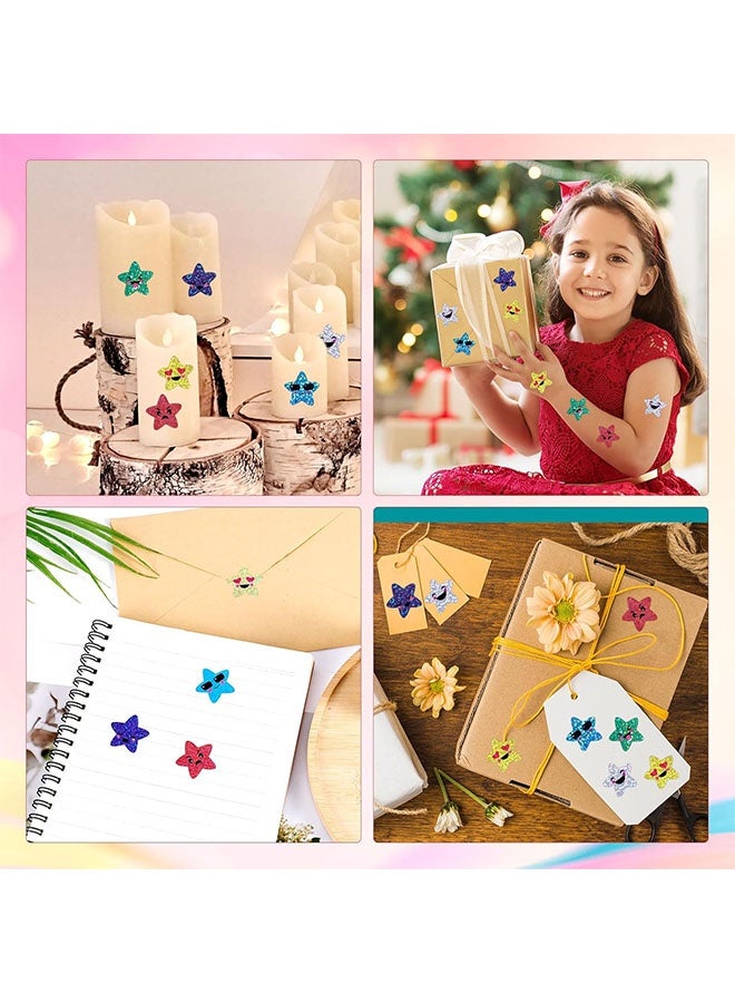 1000 Pcs Glitter Star Stickers, 1 Inch Foil Small Shiny Stickers for Kids Reward, Holographic Rainbow Incentive Stickers for Teacher Office Supplies, Party Decoration - Image 4