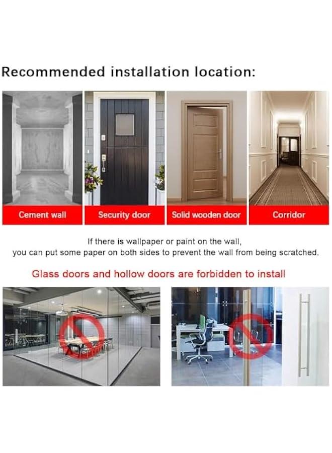 هوكور قضيب سحب من توريسيك بدون براغي للمدخل وصالة الالعاب الرياضية المنزلية قابل للتعديل على الابواب بعرض 35.4-51.2 انش مع بساط كبير مضاد للانزلاق وقفل امان، اقصى دعم حتى 750 باوند - Image 4