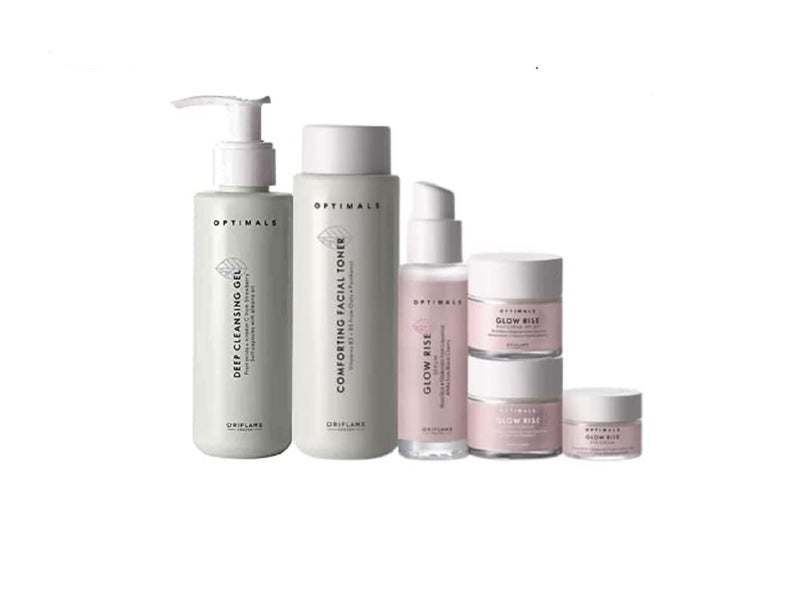 Oriflame Glow Rise Day Night Cream Eye Cream Serum CleansertonerEarrings for Women Girls and Round Brush For Men WomenColor May Vary Pack of 8 by Ori flame - Image 2