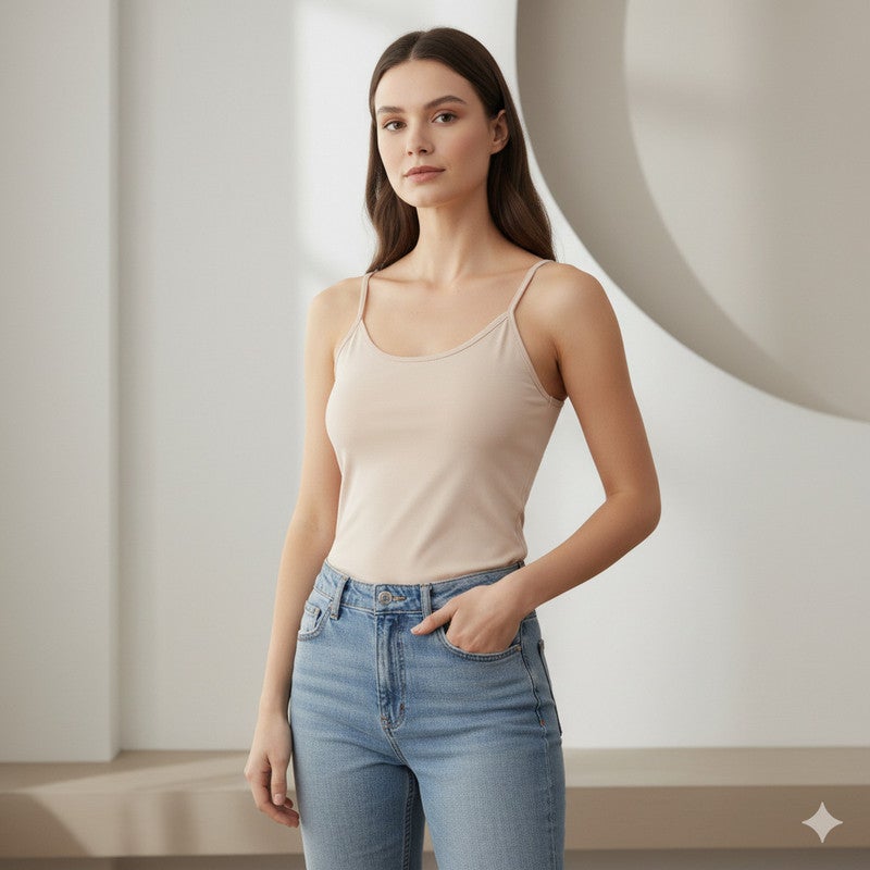 JOANNA Women Camisole Spaghetti Strap Scoop Neck Slim Fit Innerwear Apparel - Image 5