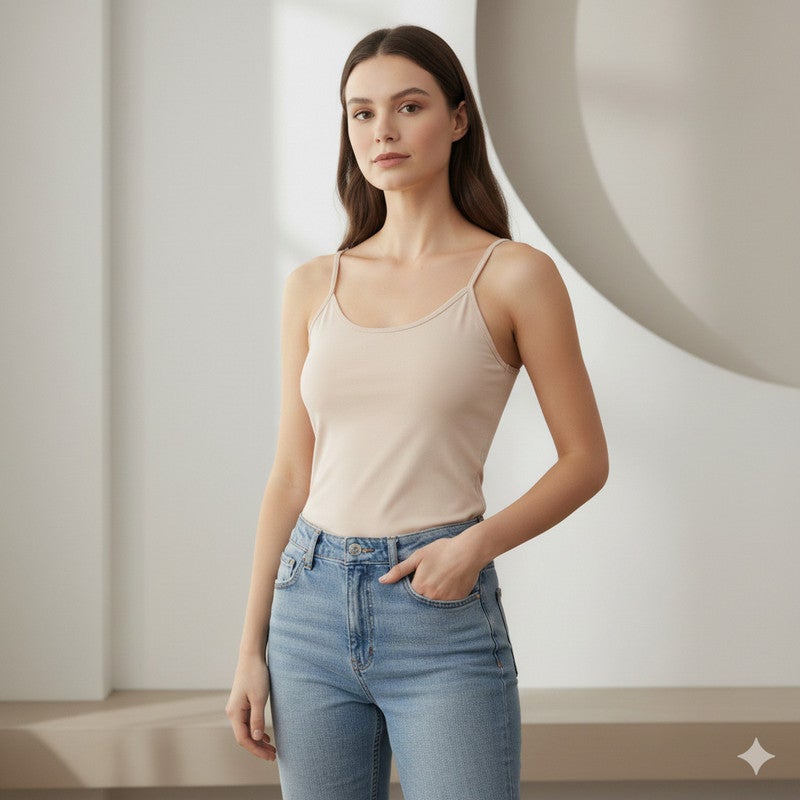 JOANNA Women Camisole Spaghetti Strap Scoop Neck Slim Fit Innerwear Apparel - Image 4