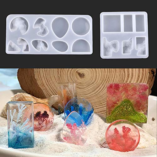 muyulin Island Resin Pendant Molds, (4 Pack) Ocean Themed Style Silicone Epoxy Molds for DIY Jewelry Pendant Necklace Keychain Jewel and Resin Crafts - Image 4