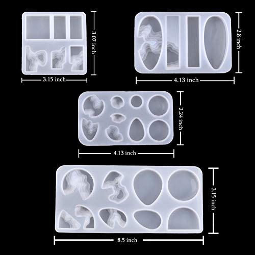 muyulin Island Resin Pendant Molds, (4 Pack) Ocean Themed Style Silicone Epoxy Molds for DIY Jewelry Pendant Necklace Keychain Jewel and Resin Crafts - Image 2