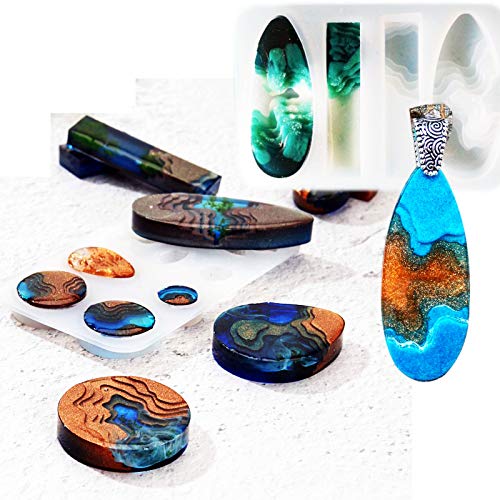muyulin Island Resin Pendant Molds, (4 Pack) Ocean Themed Style Silicone Epoxy Molds for DIY Jewelry Pendant Necklace Keychain Jewel and Resin Crafts - Image 5