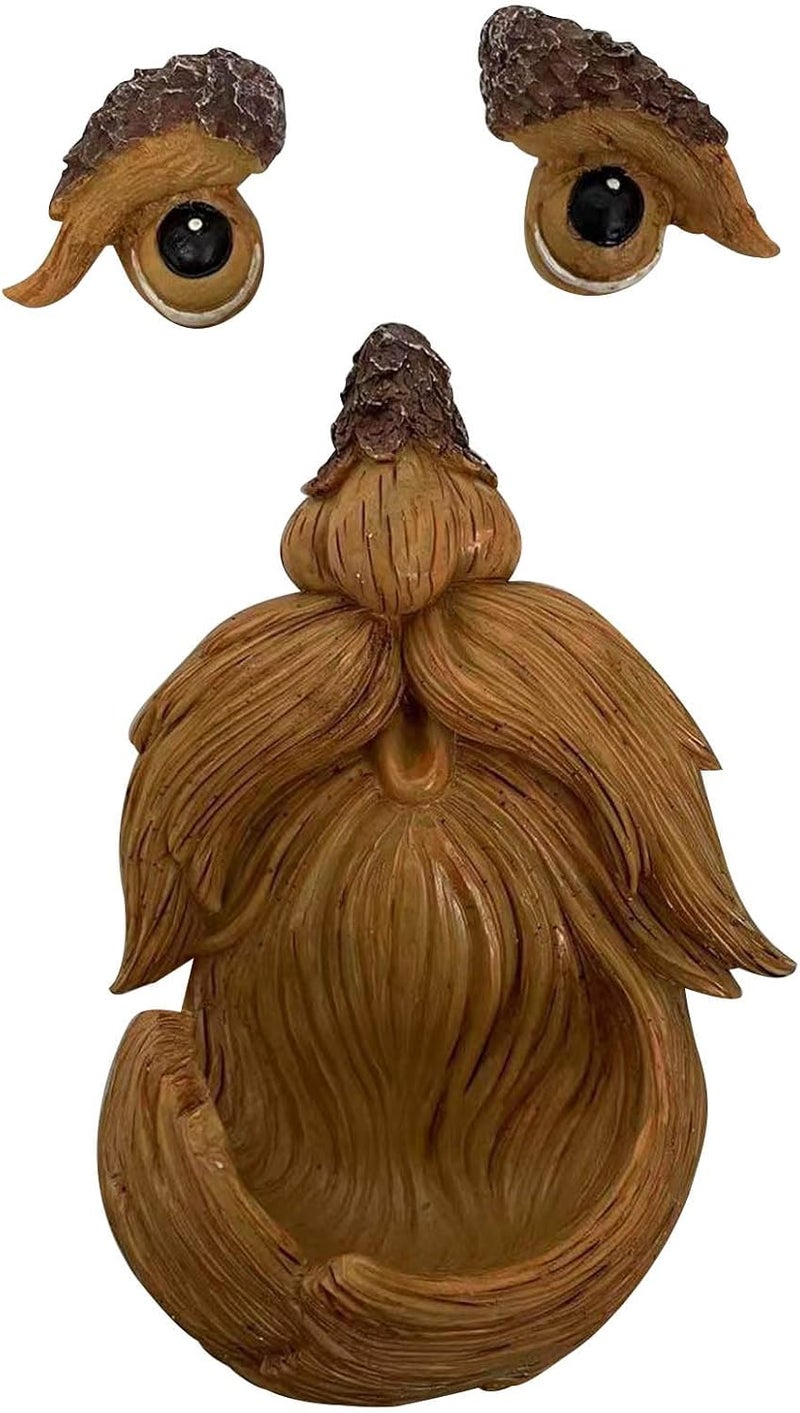 كلاراكو فن تزيين حديقة الشجرة، وحدة تغذية الطيور المصنوعة من الراتنج على شكل وجه شجرة، وحدة تغذية الطيور الفريدة للاستخدام في الأماكن الخارجية والداخلية، فن شجرة الرجل العجوز - Image 5