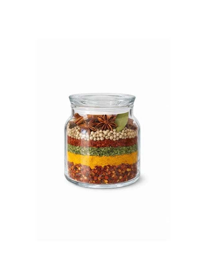 باساباتشي Pasabahce Kitchen Club Glass Storage Jar 575ml – Airtight Clear Glass Container with Lid, 10.5cm Height, 8.5cm Diameter – Made in Turkey - Image 1