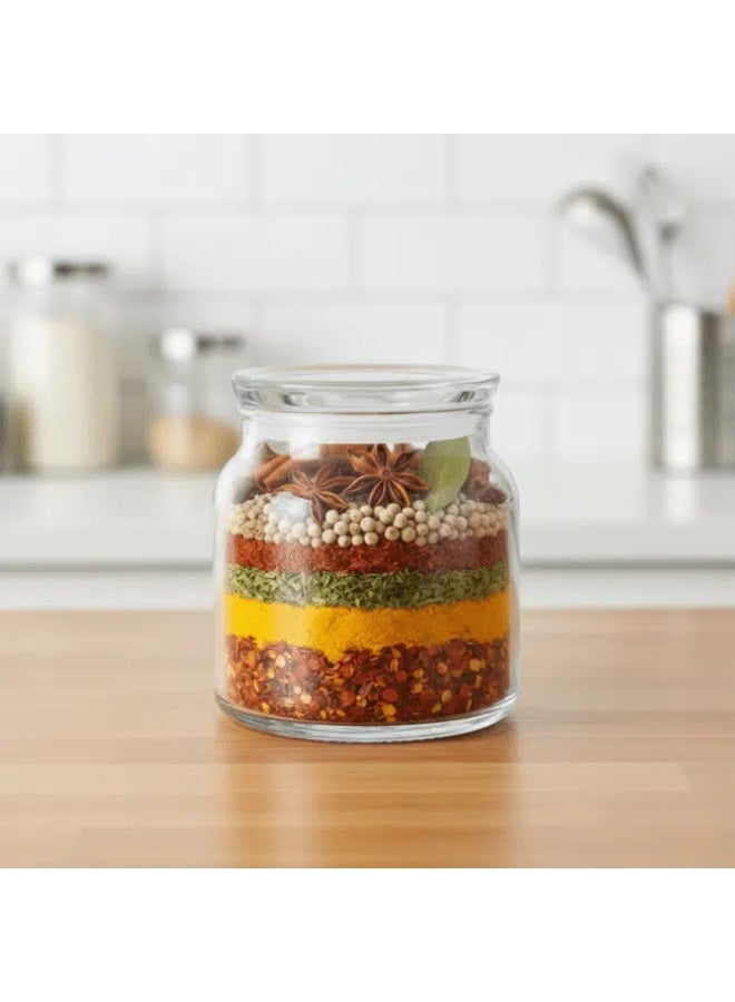 باساباتشي Pasabahce Kitchen Club Glass Storage Jar 575ml – Airtight Clear Glass Container with Lid, 10.5cm Height, 8.5cm Diameter – Made in Turkey - Image 4