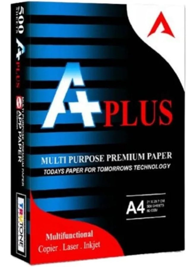 A Plus A4 Photocopy Paper Ream - 500 Sheets, 80 GSM - Image 1
